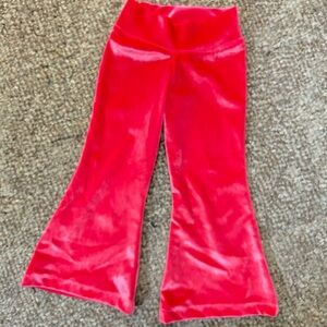 Kids hot pink 2T Velvet Flare Pants